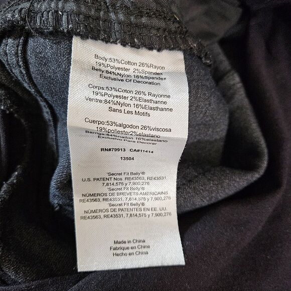 LED Luxe Essential Denim Maternity Skinny Ankle Jeans Women's Size 31 Black - Picture 4 of 5